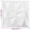 vidaXL Paneles de pared 3D 48 unidades blanco diamante 12 m² 50x50 cm