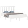 vidaXL Estructura de cama de madera maciza blanca 160x200 cm