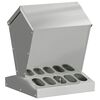 vidaXL Comedero para pollos Plateado 30 x 30 x 39 cm Acero Galvanizado
