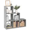 vidaXL Librer&iacute;a divisor 3 niveles madera gris hormig&oacute;n 99x29x99 cm