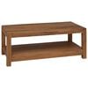vidaXL Mesa de centro Natural 100 x 50 x 40 cm Madera de teca maciza