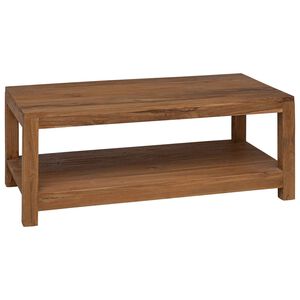 vidaXL Mesa de centro Natural 100 x 50 x 40 cm Madera de teca maciza