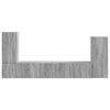 vidaXL Conjunto de mueble de TV 4 pcs Gris Sonoma Madera de ingenier&iacute;a