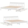 vidaXL Estructura de cama sin colchón madera maciza blanca 200x200 cm