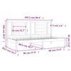 vidaXL Sof&aacute; cama sin colch&oacute;n madera maciza de pino blanco 80x200 cm