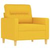 vidaXL Sill&oacute;n con taburete tela amarillo claro 60 cm