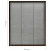 vidaXL Mosquitera plisada para ventanas aluminio marr&oacute;n 60x80cm