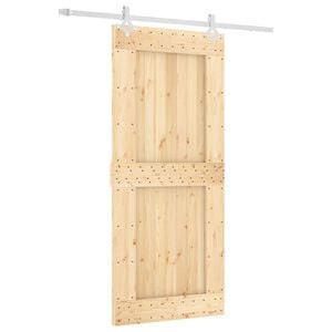 vidaXL Puerta Corredera Natural y Blanco 90 x 210 cm