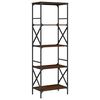 vidaXL Librer&iacute;a 5 estantes madera ingenier&iacute;a roble marr&oacute;n 59x35x171cm