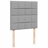 vidaXL Cama box spring con colch&oacute;n tela gris claro 80x200 cm