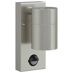 vidaXL Luz de pared exterior Plateado 6,5 x 10,5 x 16 cm