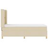 vidaXL Cama tipo Box Spring con colch&oacute;n Crema 140 x 200 cm tela