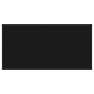 vidaXL Mesa de centro negra con vidrio negro 100x50x35 cm