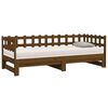 vidaXL Sof&aacute; cama extra&iacute;ble madera maciza de pino marr&oacute;n 2x(90x200) cm