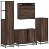 vidaXL Set de muebles baño 4 pzas madera contrachapada roble marrón