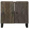 vidaXL Mueble para lavabo de madera maciza de mango negro 62x33x58 cm