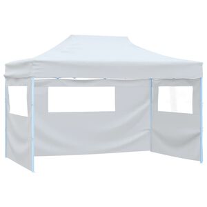 vidaXL Carpa plegable para celebraciones con 3 paredes 291x413x315 cm