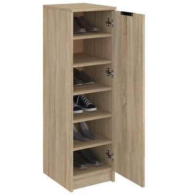 Mueble zapatero fabricado en madera contrachapada con 6 compartimentos  52,5x50x30 cm color roble Sonoma VidaXL