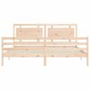 vidaXL Estructura de cama con cabecero madera maciza 200x200 cm