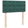 vidaXL Cama box spring con colchón terciopelo verde oscuro 80x200 cm