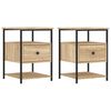 vidaXL Mesitas noche 2 uds madera ingenier&iacute;a roble Sonoma 40x42x56 cm