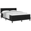 vidaXL Cama tipo Box Spring con colch&oacute;n Negro 190 x 140 cm Poli&eacute;ster