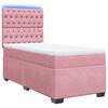 vidaXL Cama box spring con colch&oacute;n terciopelo rosa 80x200 cm