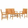 vidaXL Conjunto de Sof&aacute;s de Jard&iacute;n 4 pcs Marr&oacute;n