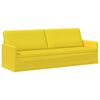 vidaXL Sof&aacute; de 3 plazas Amarillo Claro 220 x 81 x 82 cm Tela