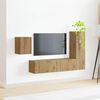 vidaXL Conjunto de mueble de TV 4 pcs Roble artesanal