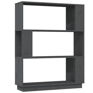 vidaXL Estanter&iacute;a/divisor de espacios madera pino gris 80x25x101 cm