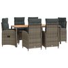vidaXL Juego de comedor para exteriores 7 uds.