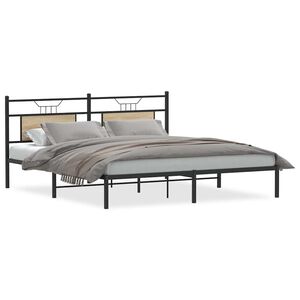 vidaXL Estructura de cama sin colchón 183x203 cm madera roble Sonoma