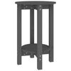 vidaXL Mesa de centro de madera maciza de pino gris &Oslash;40x60 cm