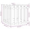 vidaXL Jardinera diseño de valla madera de pino impregnada 50x50x50 cm