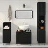 vidaXL Juego de muebles de ba&ntilde;o 3 pcs Roble Negro 30 x 30 x 190 cm