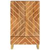 vidaXL Aparador de madera maciza mango marr&oacute;n y negro 60x33,5x100 cm