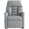 vidaXL Sill&oacute;n reclinable elevable de tela gris claro