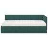 vidaXL Estructura de Cama Esquina con Colch&oacute;n 2 pcs Verde Terciopelo