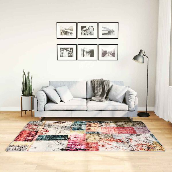 vidaXL Alfombra lavable patchwork multicolor 120x180 cm