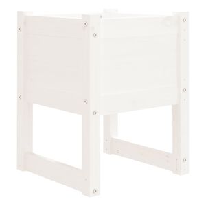 vidaXL Jardinera madera maciza de pino blanco 40x40x52,5 cm