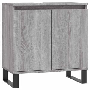 vidaXL Armario de ba&ntilde;o madera de ingenier&iacute;a gris Sonoma 58x33x60 cm