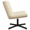 vidaXL Silla giratoria Crema 63 x 75 x 76 cm tela