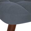 vidaXL Sillón relajante con taburete de terciopelo gris oscuro