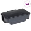 vidaXL Trampas para ratones 4 uds. negro 22x12,5x7,5 cm