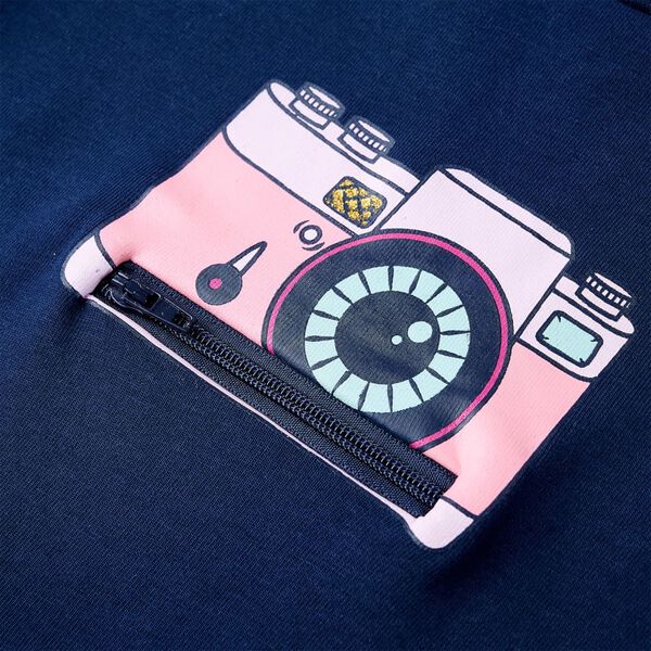 Camiseta infantil azul marino 128