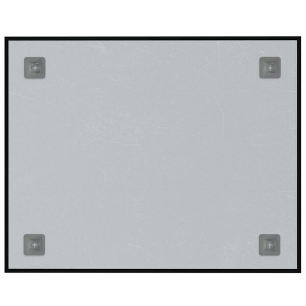 vidaXL Pizarra magn&eacute;tica de pared vidrio templado negro 50x40 cm