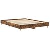 vidaXL Estructura de cama sin colch&oacute;n madera roble ahumado 140x200 cm