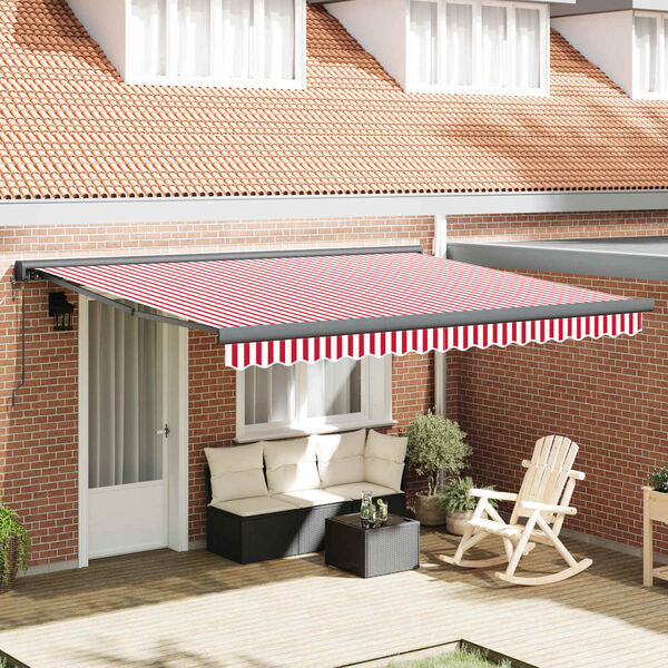 vidaXL Toldo Rojo y 400 x 300 cm Poli&eacute;ster y Aluminio