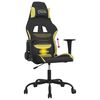 vidaXL Silla gaming de masaje tela negro y verde claro